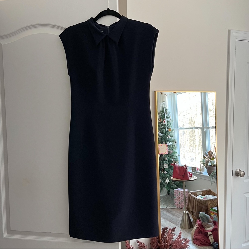 Giorgio Armani Elegant Navy Sheath Dress